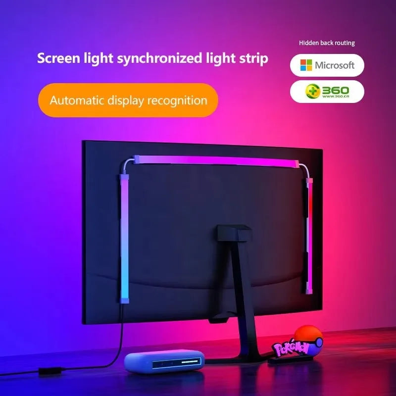 Skydimo Color Music Game Sync 24" Screen Gaming Amosphere Ambient Smart TV Monitor LED Strip Backlight Light for Computer Screen