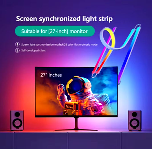 Skydimo Color Music Game Sync 24" Screen Gaming Amosphere Ambient Smart TV Monitor LED Strip Backlight Light for Computer Screen